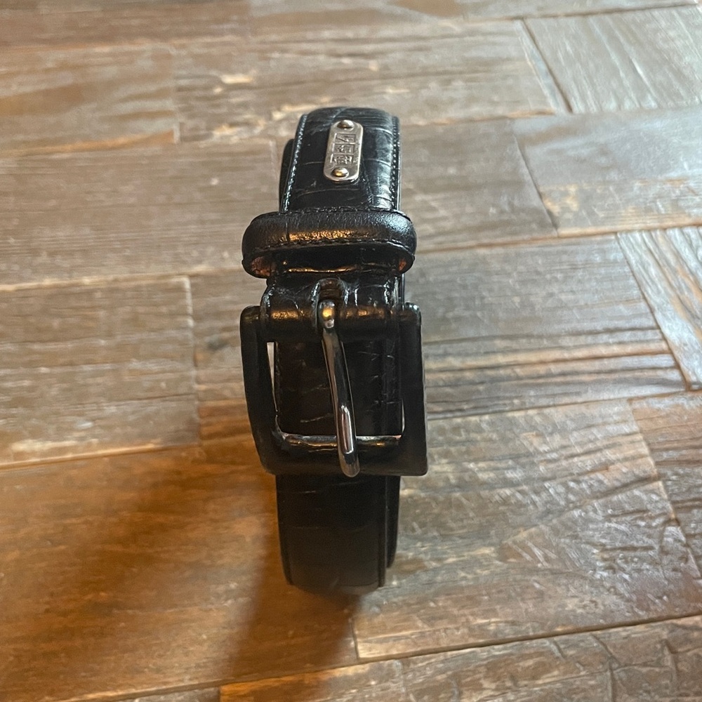 Lauren Ralph Lauren Croc Embossed Italian Leather Skinny Belt🖤 - Picture 4 of 14
